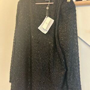 Balmain Black Dress; size 14 (new with tags)